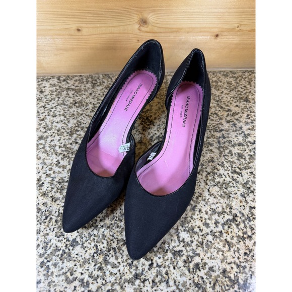 Isaac Mizrahi for Target Shoes - Isaac Mizrahi for Target Black Fabric Kitten Heel Pumps Pointed Toe Size 7